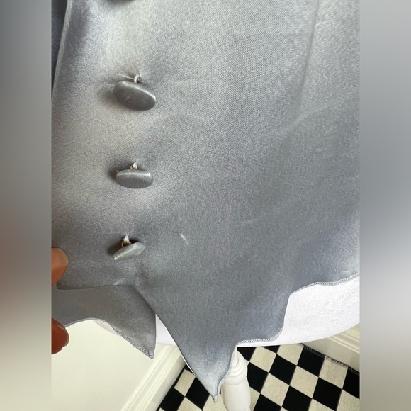 Nanushka Elia Button Down Blue Satin Charmeuse Camisole Size XS - Picture 13 of 15